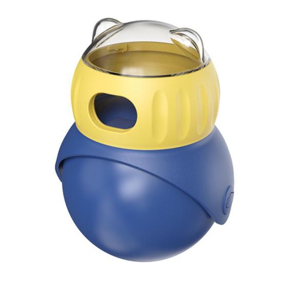 Дозатор лакомств для кошек, интерактивная игрушка-головоломка, кормушка-головоломка, сова с автоматическим балансированием, протекающая медленная кормушка для дрессировки кошек в помещении