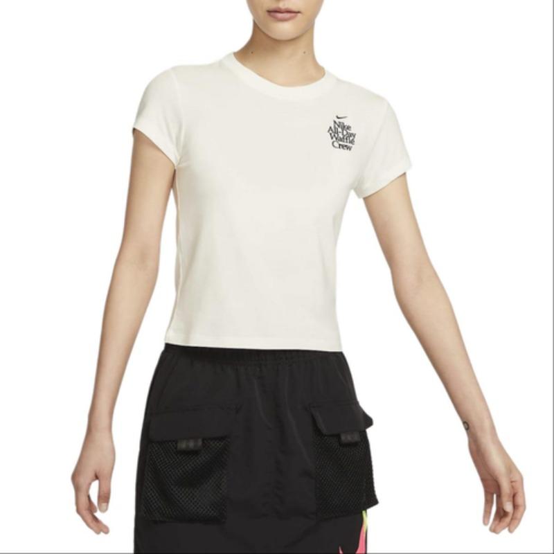 Nike Спортивная женская футболка с коротким рукавом 'Sail White' со клубникой HQ1196-133