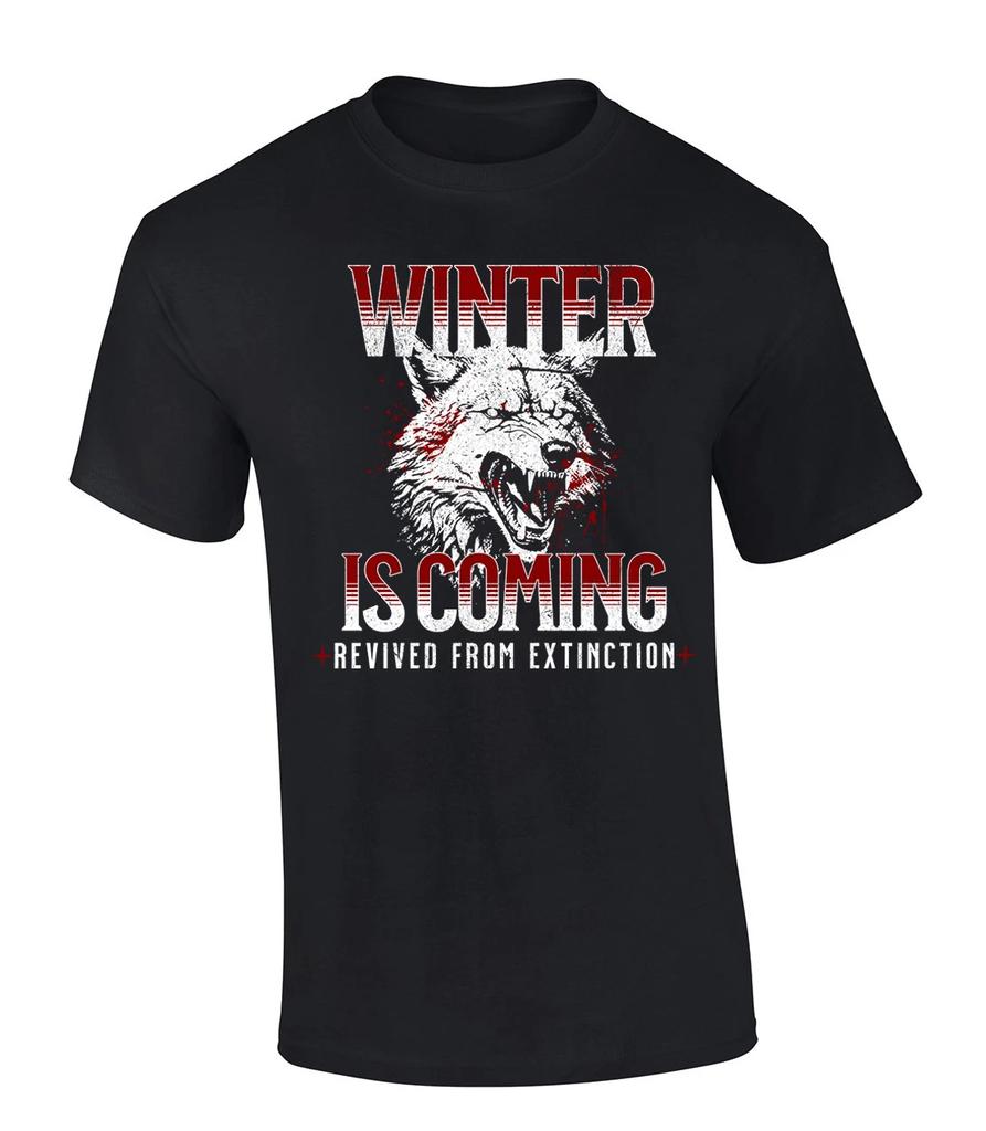 Trenz Shirt Company Грядет холодный сезон Графическая футболка с изображением лютоволка с коротким рукавом