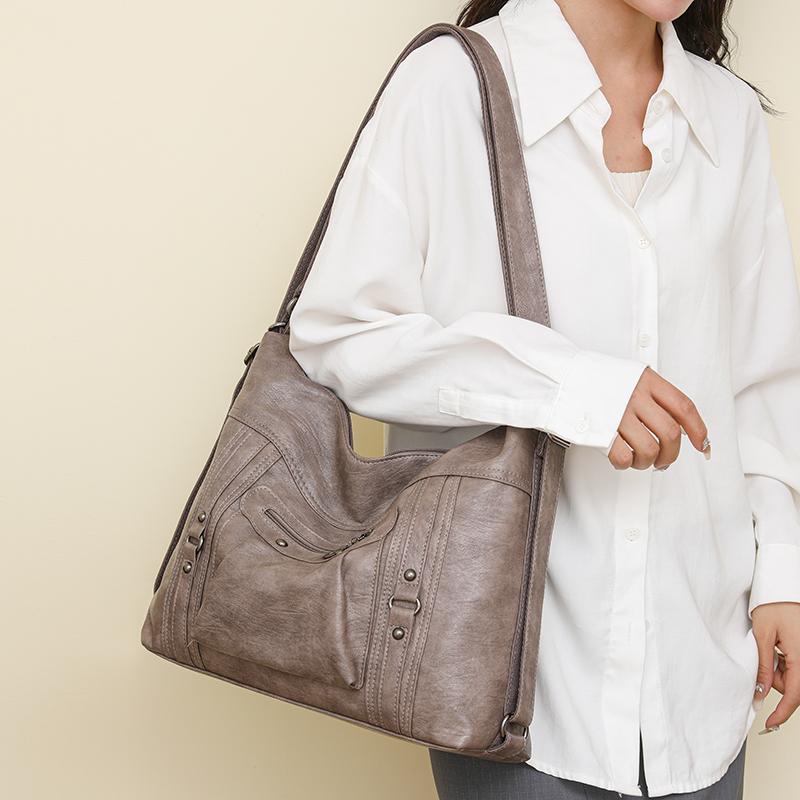 Женская сумка из мягкой кожи, многофункциональный рюкзак