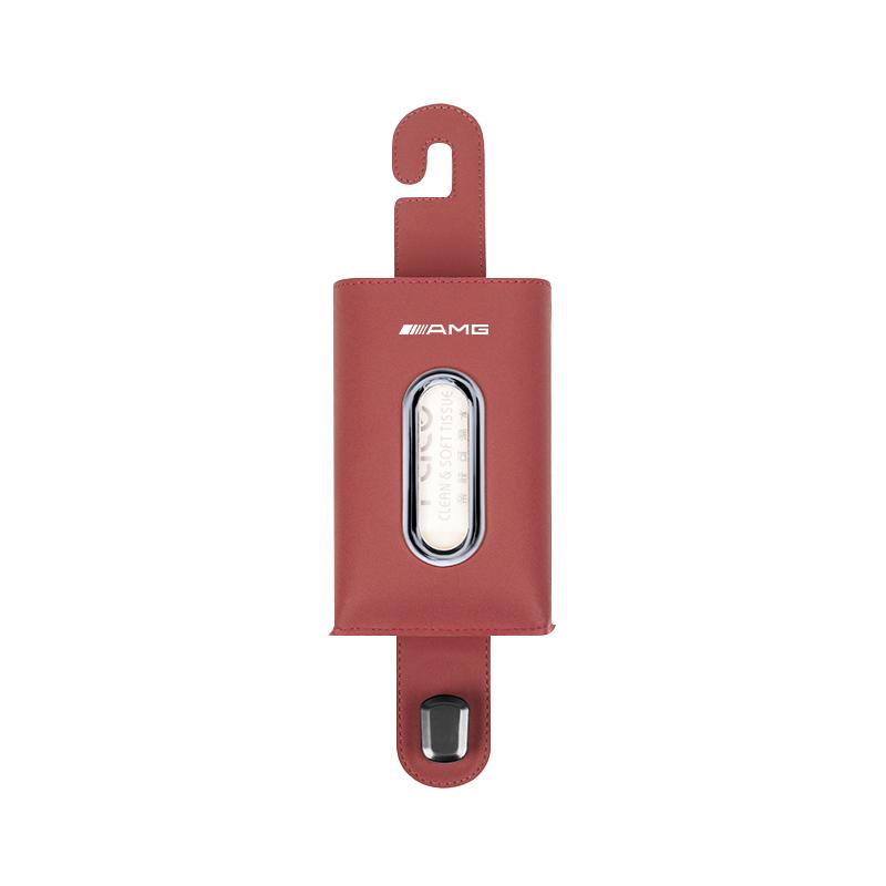 Car Seat Tissue Box 2-in-1Hook Tissue Rack Storage Bag For Benz AMG W168 W176 W124 W126 W204 W213 W214 W220 W211 CLE GLB GLS EQA p2