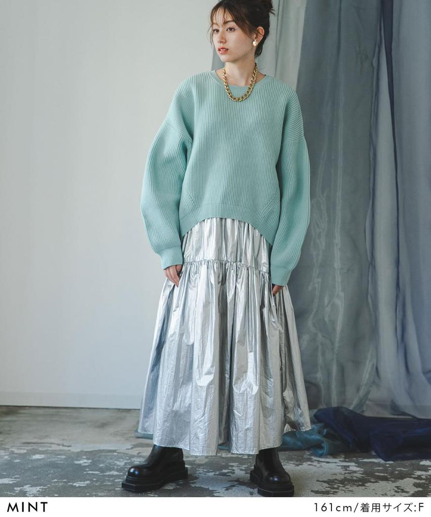 Женский картонный трикотажный свитер Yumetembo с трансформированными рукавами, 532703, синий