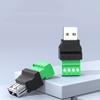USB-разъем Тип-A 4-контактный Штекер/Розетка USB 2.0 ПВХ Без пайки Разъемы Адаптер Разъем Терминальный штекер Аксессуары
