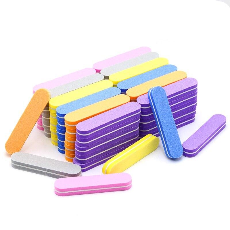 100Pcs Mini Buffing Sanding Files Block Pedicure Manicure Care Nail Art Buffer Polish Manicure Pedicure Nail File Tools