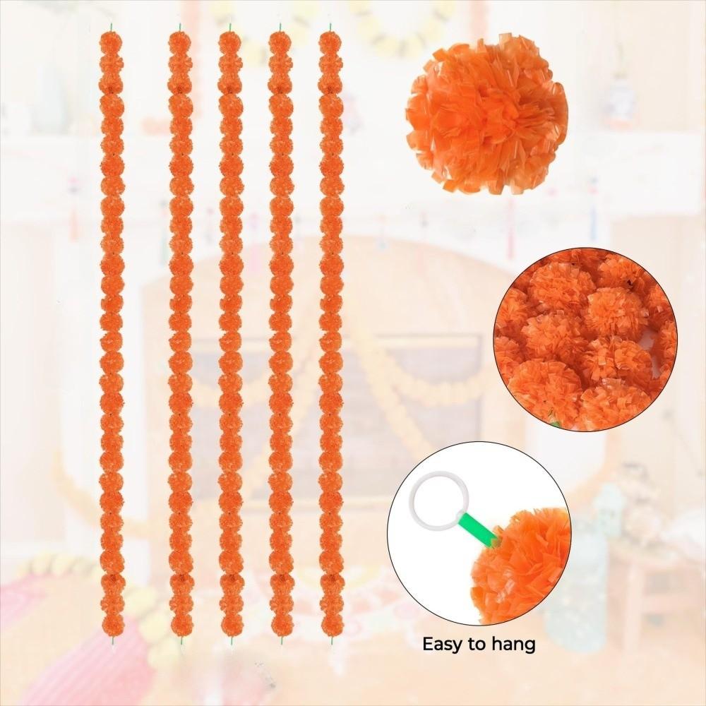 1.5m Home Room Decor Wedding Decor Artificial Flower Decoration Halloween Marigold Garland Tree