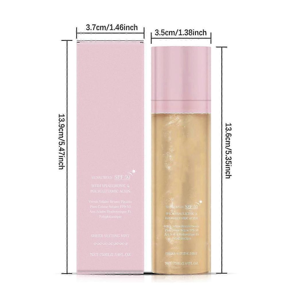 Makeup Setting Moisturizing Sunscreen Spray Light And Transparent Oil Control Fast Film Formation 75ml 2pc