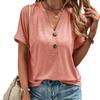Женские топы с коротким рукавом, однотонные женские футболки с V-образным вырезом, модные удобные женские футболки