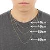 18K Kihei Necklace Chain 2 Sides 50cm Thin Width K18 18K 1.2mm