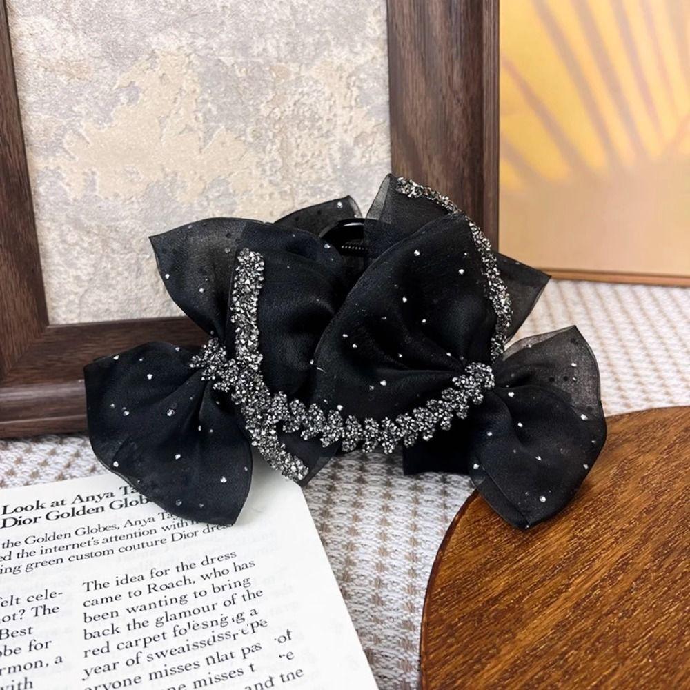Shiny Hair Clip Mesh Hairpin Grips Hair Headwear Hair Claw For Girls