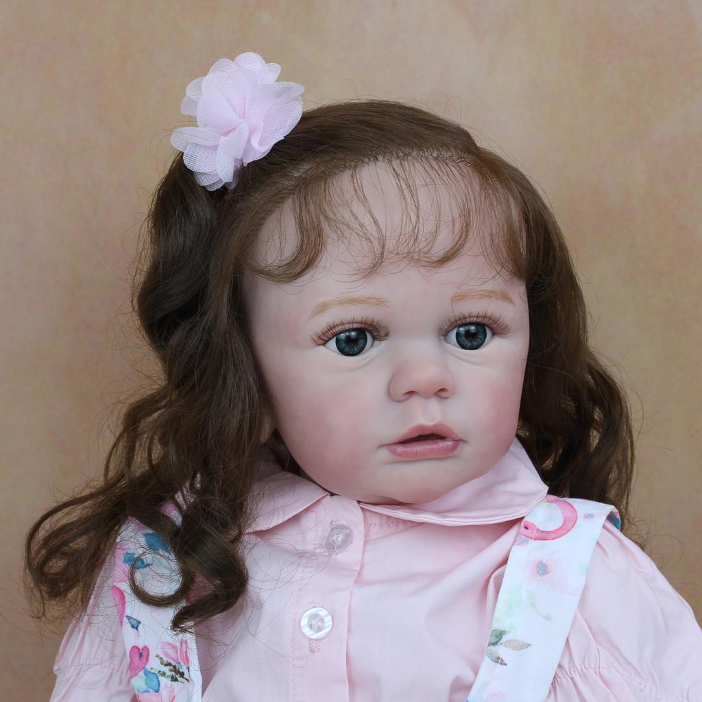 BZDOLL, 60 см, мягкая силиконовая кукла Reborn с 3D-краской для малышей, игрушка для девочек, как настоящая, 24 дюйма, длинные волосы, принцесса Тайра Бебе Бонека