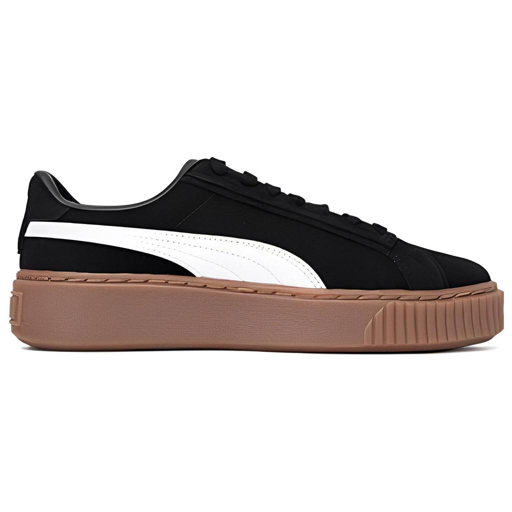 Puma Замшевые кроссовки на платформе, удобные низкие кроссовки, женские кроссовки, черные, белые, коричневые 395225-04