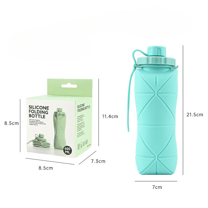 Легкая спортивная бутылка пищевого качества Складная силиконовая чашка для воды Легко носить Дорожная бутылка для воды Просторная телескопическая чашка для воды