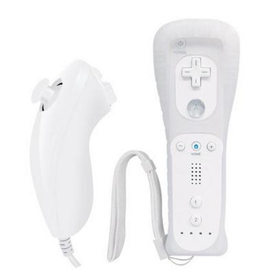 Игровой контроллер Wii: Прямая ручка + Изогнутая левосторонняя ручка для куриной ножки с силиконовым покрытием