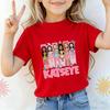Music Singer Katseye T Shirt Boys Girls Short Sleeve Cartoon T-shirt Kids Streetwear Y2K Tees Tops Summer Children's Clothing