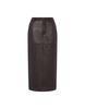 Moschino Napa Leather Midi Skirt