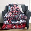 Flamengo Football Team Player Collage Print Flannel Blanket Soft Warm Throw Blanket Soccer Fan Sofa Bed Decor