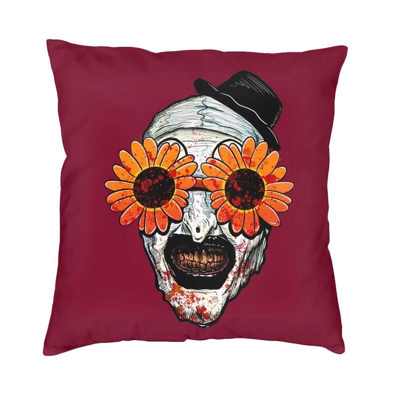 Custom Nordic Style Clown Happy Holliday Halloween Terrifiers Throw Pillow Case Home Decor Cushion Cover 45x45cm Pillowcover