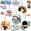 One Piece Луффи Ророноа Зоро Креативный Мультяшный Акриловый Брелок Аниме Периферия Декоративный Подвес на Рюкзак