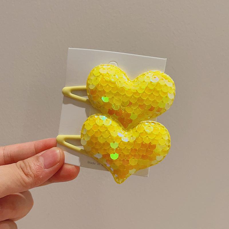 2 шт. новые милые заколки для волос с чешуйчатым сердечком принцессы для девочек, детские головные уборы, заколки для волос, заколки, аксессуары для волос