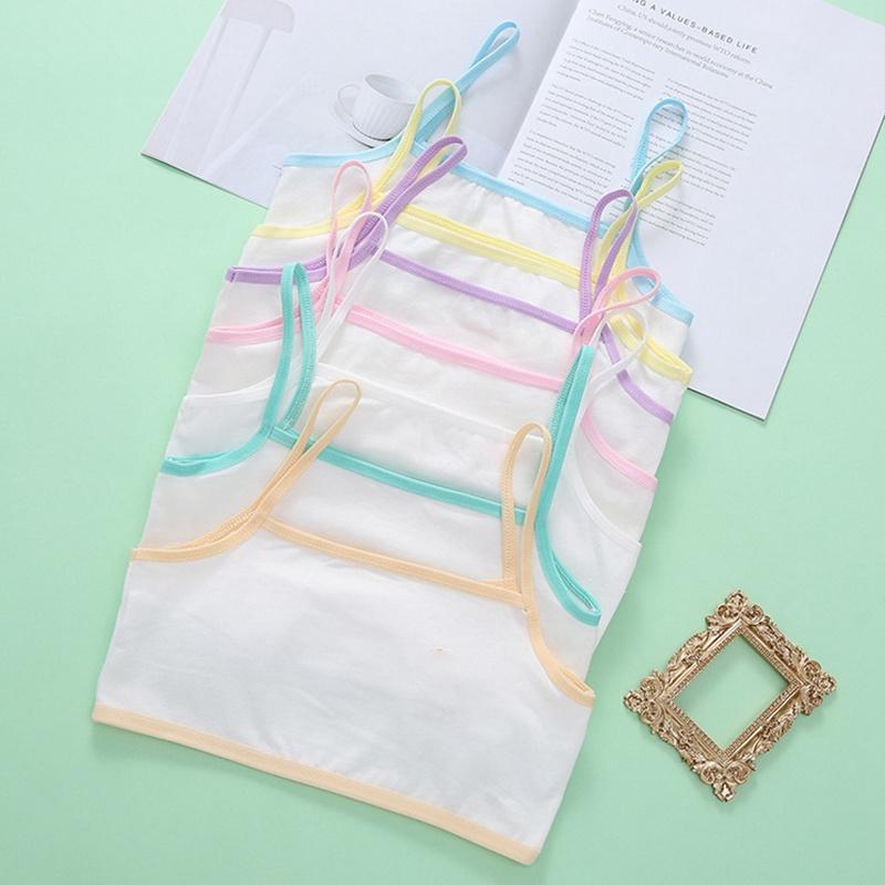 Тренировочный бюстгальтер для девочек-подростков от 8 до 16 лет, мягкий хлопковый детский бюстгальтер, однотонное спортивное нижнее белье, студенческий бюстгальтер