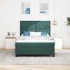 Boxspring Bed with Headboard Dark Green 160 x 200 cm Velvet