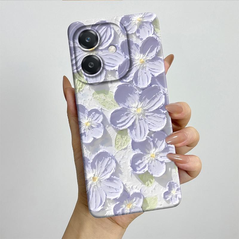 For OPPO A3 4G Phone Case A40 A40m CPH2669 CPH3669 Soft Silicone Sweet Painted Funda Coque Cartoon Printed Protective Back Cover