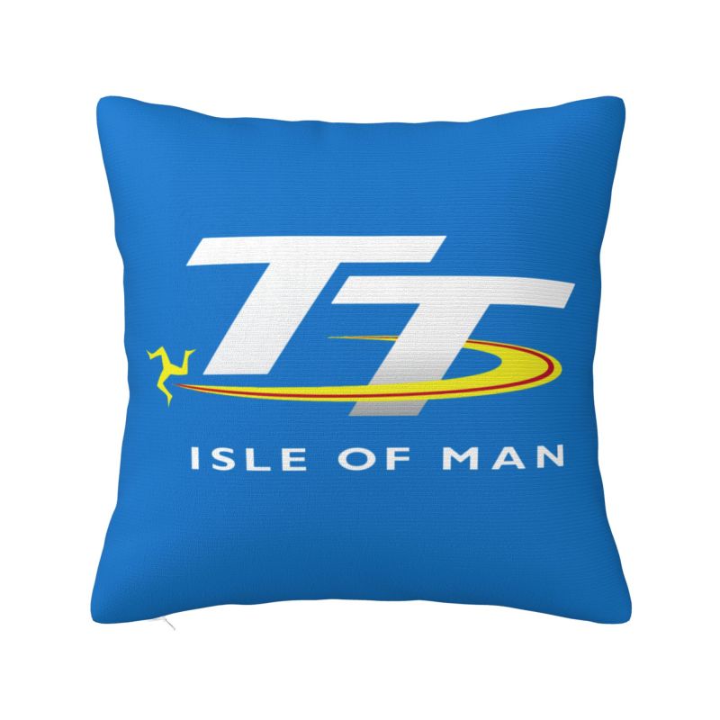 Motorcycle Sport Isle Of Man TT Races Cushion Cover cm Throw Pillow Case Living Room Decoration Sofa Chair Pillowslip