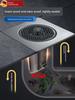 Universal Bathroom Drain Hair Filter Net, Stainless Steel Anti-Odor Device with Closed Cover to Prevent Odor Return