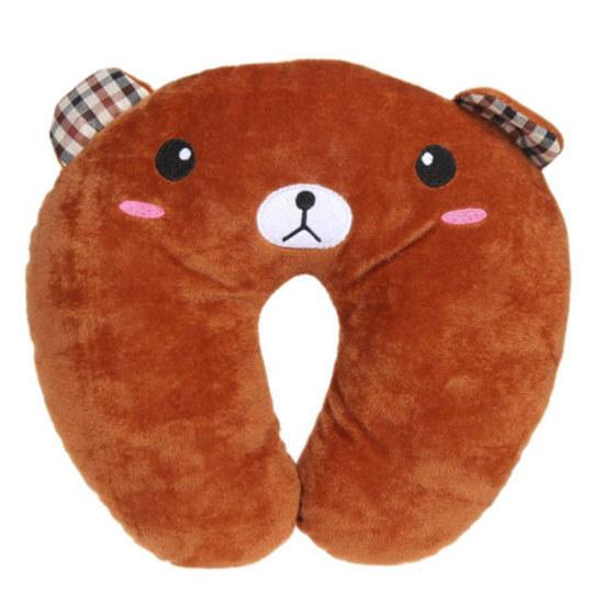 Black Cat Pig Strawberry Ushaped Pillow With Crystal Velvet Cover For Adults And Travel