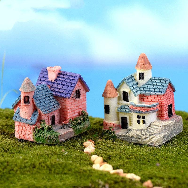 Мини-замок Маленький домик Сказочный сад Миниатюры Террариум Фигурки DIY Поделки Фигурка Мох Орнамент Микро Ландшафтный Декор