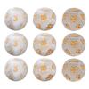 9PCS Polyhedral Dice Set Waterproof Plastic Lightweight Portable Table Gaming Dices for Travel Picnic White