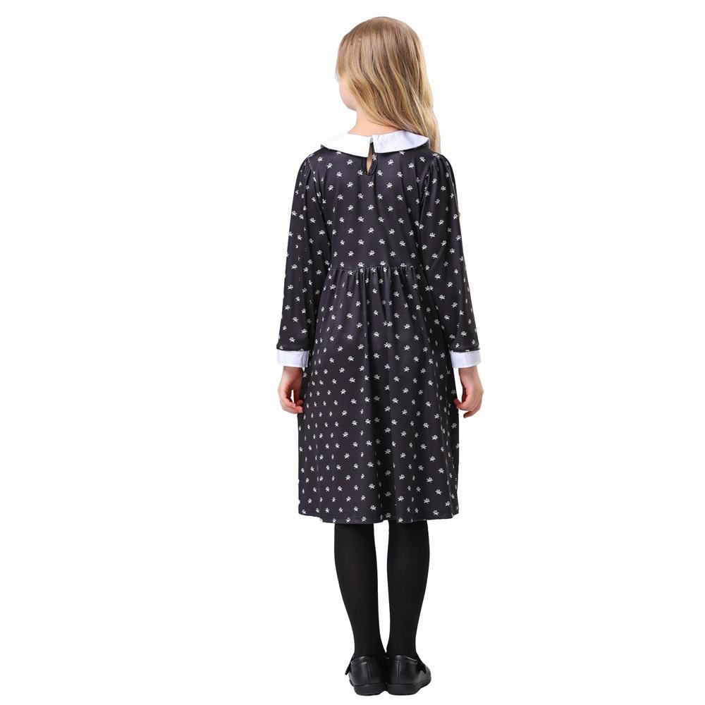 New children's girl Halloween cos Adams costume party stage performance suit long black dress