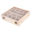 Hamster Maze Mouse Mice Natural Wood Interactive Intelligent Pet Toy with Acrylic Glass