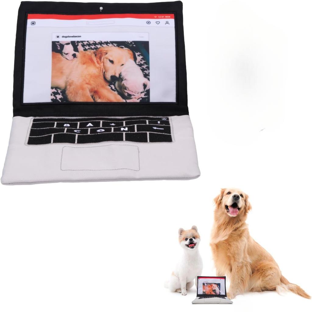 Interactive Dog Toy Set Squeaky Laptop Computer