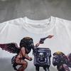 Бренд Tide Уличный Хип-Хоп Короткий Рукав Прямая Печать Рукав Летучая Мышь Мужская и Женская Футболка Универсальная Летняя Мода