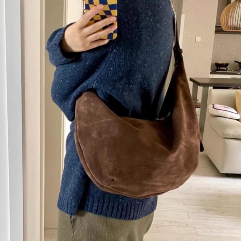 Retro Dumpling Bag for Women New Fashion Shoulder Crossbody Bag Fall Winter Versatile Casual Handbag