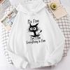 (Unisex Hoodie)Новые толстовки с принтом кота, женские толстовки унисекс, повседневные топы с капюшоном, пуловеры