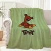 M-Mr. Bean Cartoon Throw Lightweight 240g Flannel Blanket Soft Skin-friendly for Summer Cooling