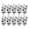 10Pcs Solar Panel Ground Clamp Aluminum Alloy M6 Lug PV Cable Coupling Accessory for Wire