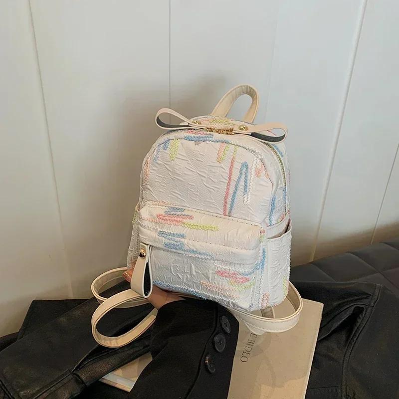 Рюкзак из однотонного нейлона с застежкой-молнией и поясом на воздушной подушке, модный рюкзак с мягкой спинкой, новая университетская сумка