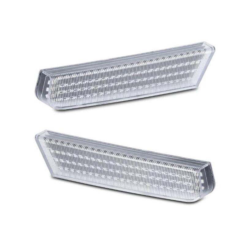 New LED Amber Side Marker Lights Front Fender Turn Signal 2001-2004 Nissan Xterra Chrome Housing Clear Lens Side Pair Set