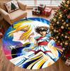 Saint Seiya Pattern Round Rug, Indoor/Outdoor Mat, for Picnic, Gameroom, Bedroom, Office, Living Room, Home Decor Carpet, Birthday Gift