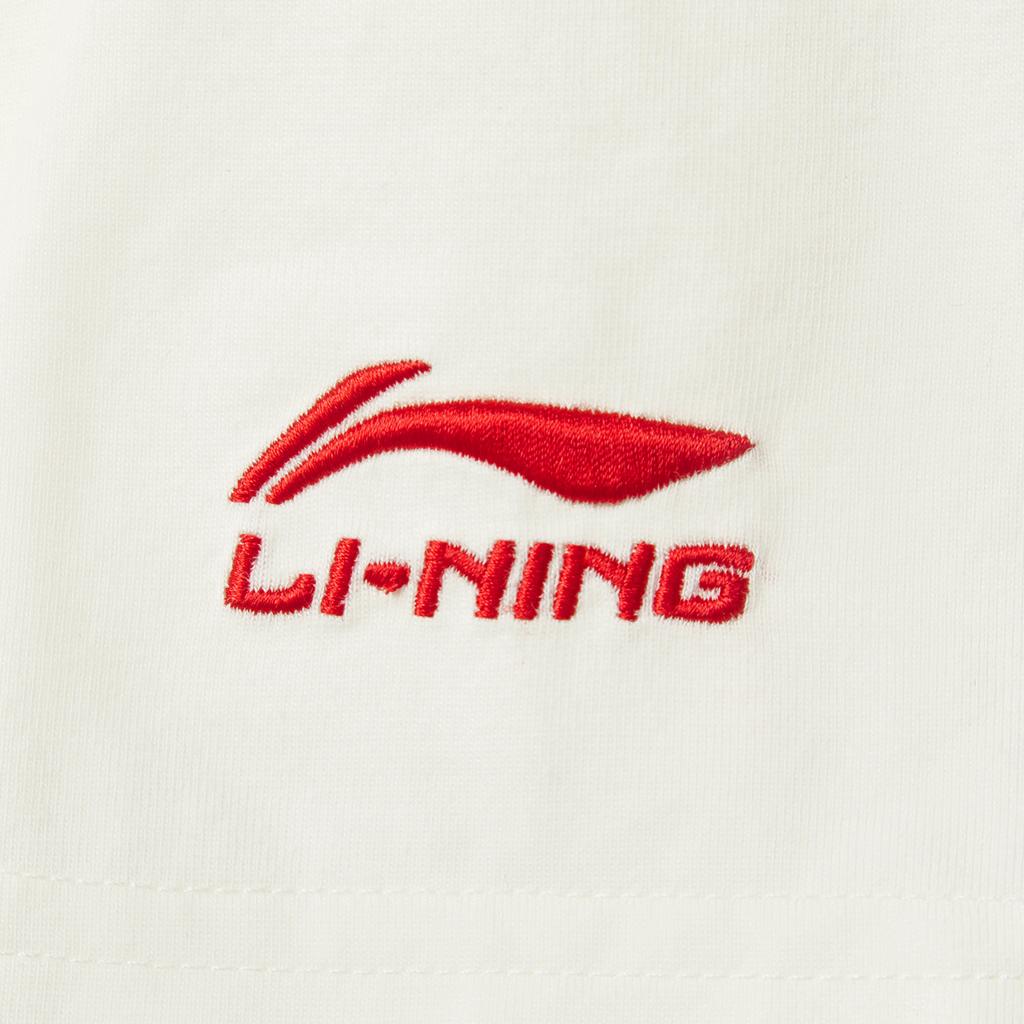 Li Ning Удобная универсальная повседневная простая футболка с круглым вырезом и коротким рукавом для мужчин, топы белого цвета AHSV039-1