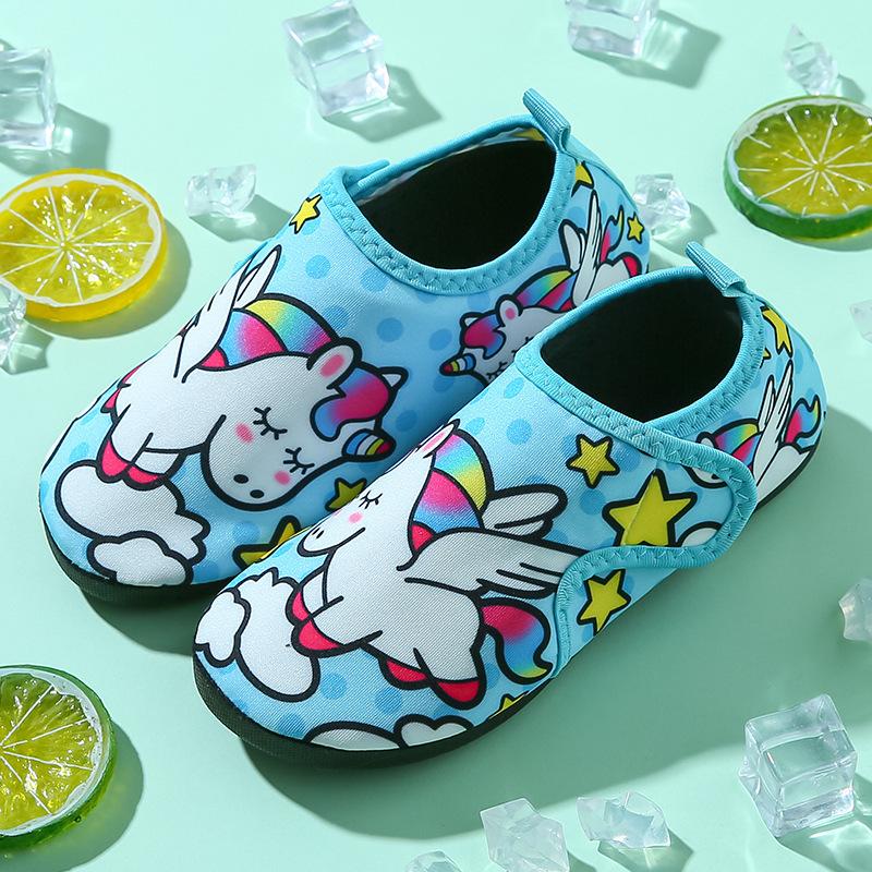 Детская пляжная обувь для дайвинга, снорклинга, плавания, для ходьбы по реке, с нескользящей подошвой, приморская обувь-носки для кожи, носки, обувь для аквапарка