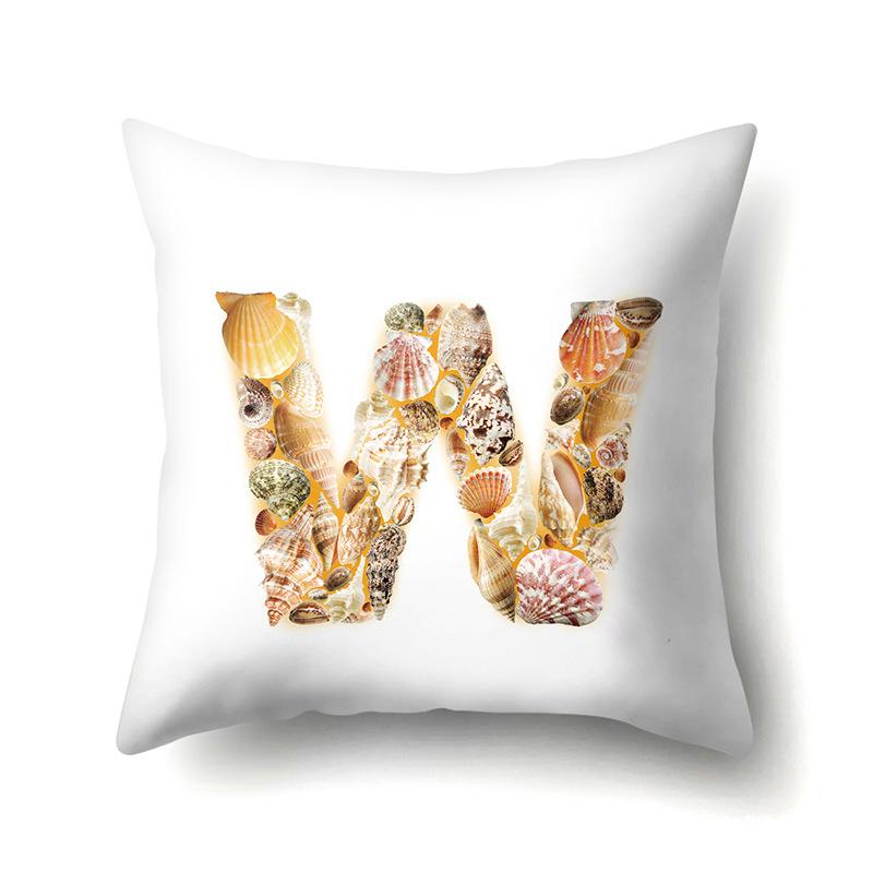 Полиэстеровая наволочка Автомобильная декорация Дом Наволочка с принтом 26 английских букв