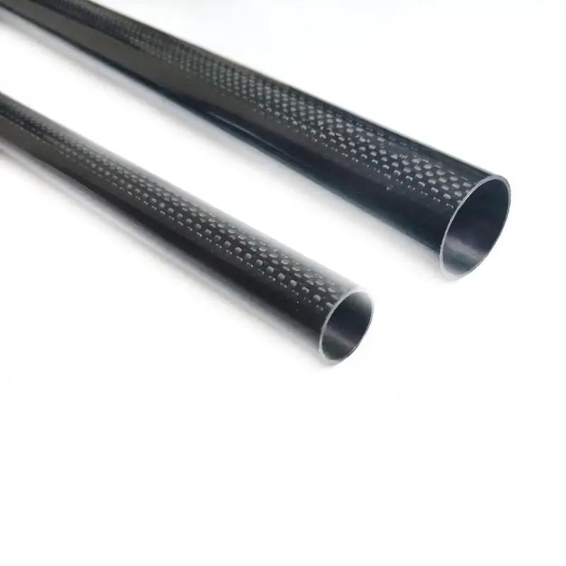 2pcs 500mm Carbon Fiber Tube Glossy Surface High Quality Round Multi Size Carbon Fiber Pipe For RC Model Airplane