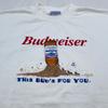 Винтажная футболка 90-х BUDWEISER THIS BUD’S FOR YOU ПИВНАЯ БУТЫЛКА МУРАВЕЙНИК 2XL