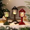 Christmas Wind Light USB/Battery Powered Mailbox Design Lamp Retro Sequin Glass Ball Santa Claus Snowflake Lantern Xmas Decor