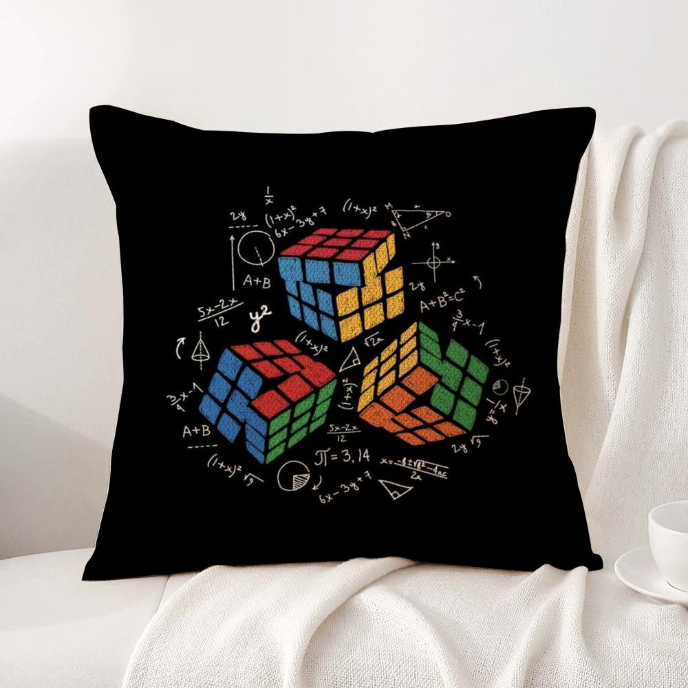 Игровой RRubik CCube Чехол-подушка Натуральный лен Органическая ткань Двусторонняя печать Диван Домашний декор Дышащая Подушка для кровати