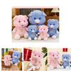 Adorable Pink And Purple Pig Plush Toy Soft Stuffed Animal Pillow Gift For Kids